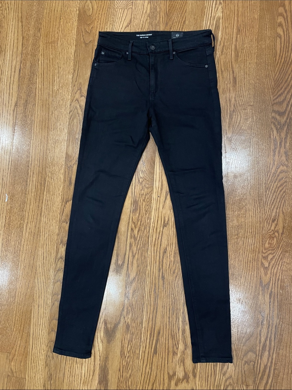 Ag Adriano Goldschmied Jet Black “the Farrah” high rise Skinny Jeans - size 26